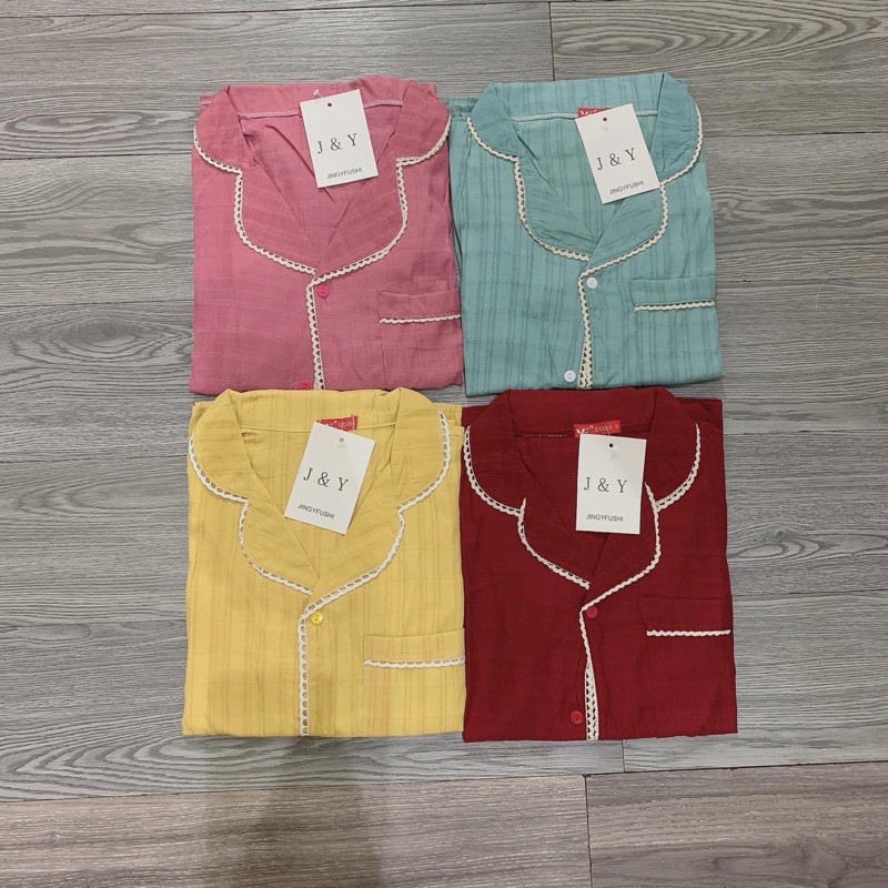 BỘ PIJAMA CHẤT ĐŨI HÀN MẪU TRƠN