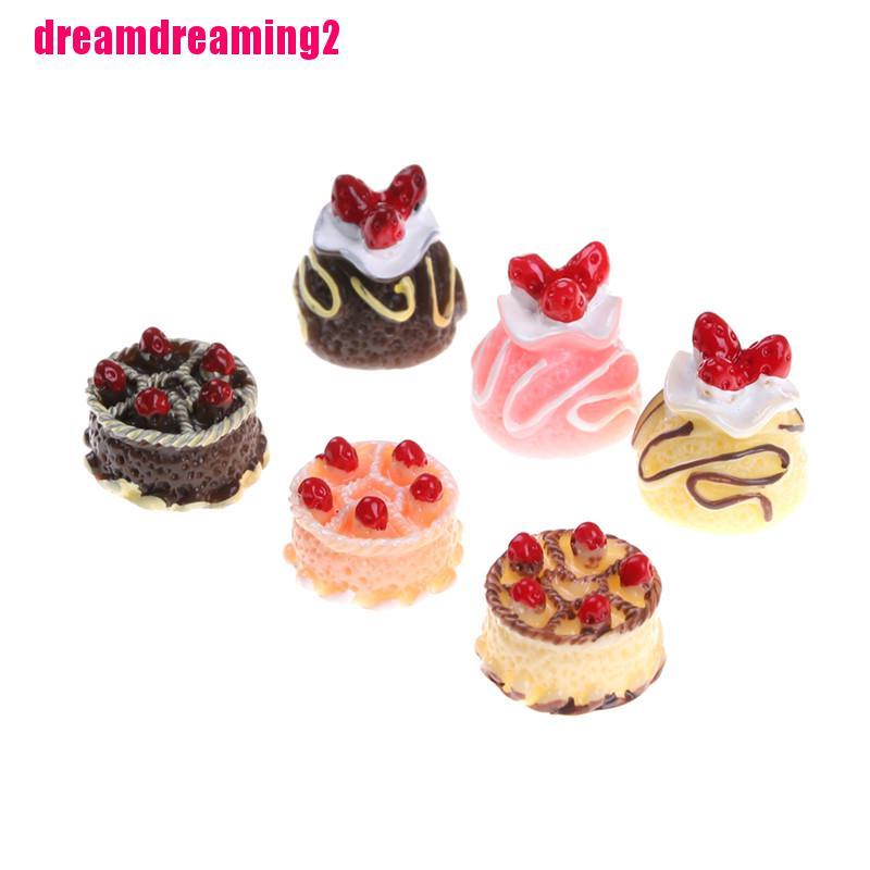 Bộ 6 Mô Hình Bánh Tráng Miệng 3d Trang Trí Nhà Búp Bê