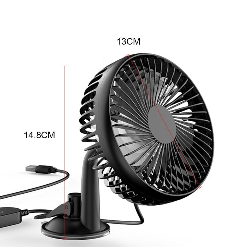 Quạt Làm Mát USB Có Giác Hút Gắn Kính Chắn Gió Xe Hơi Tiện Dụng