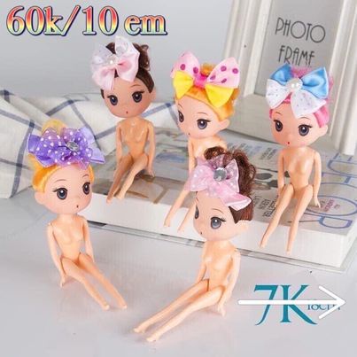 công chúa chibi trần trang trí bánh kem