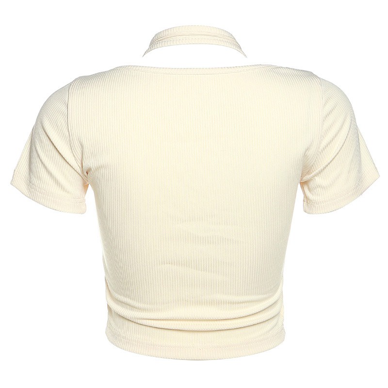 Áo Thun Tay Ngắn Cổ Tròn Giả Hai Lớp Thời Trang Dành Cho Nữ