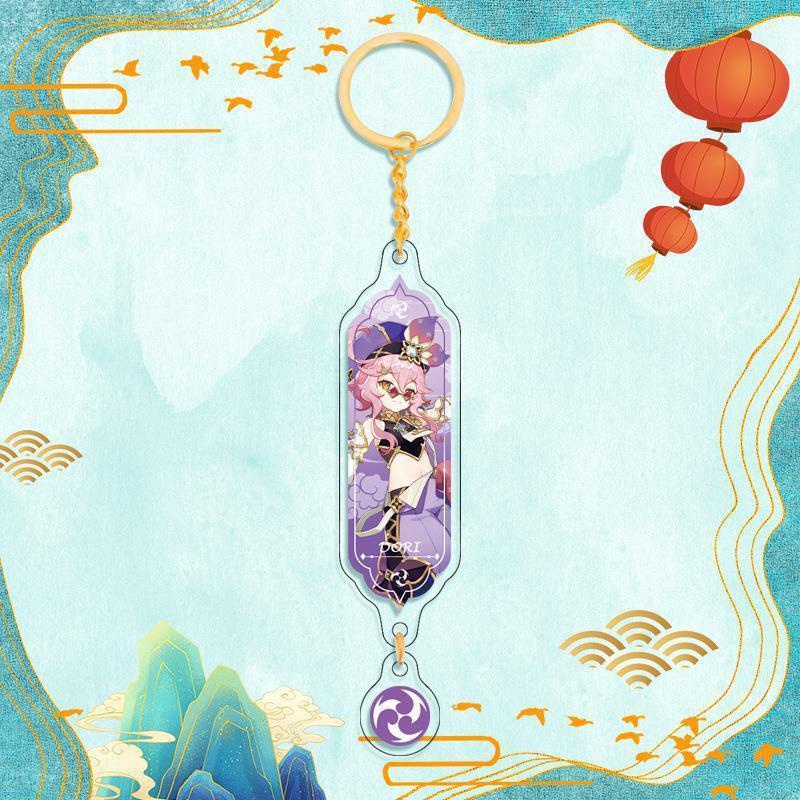 Genshin Móc Chìa Khóa Bằng acrylic Mặt Dây Hình anime Nahida Nilou Cyno Tighnari Candace Collei
