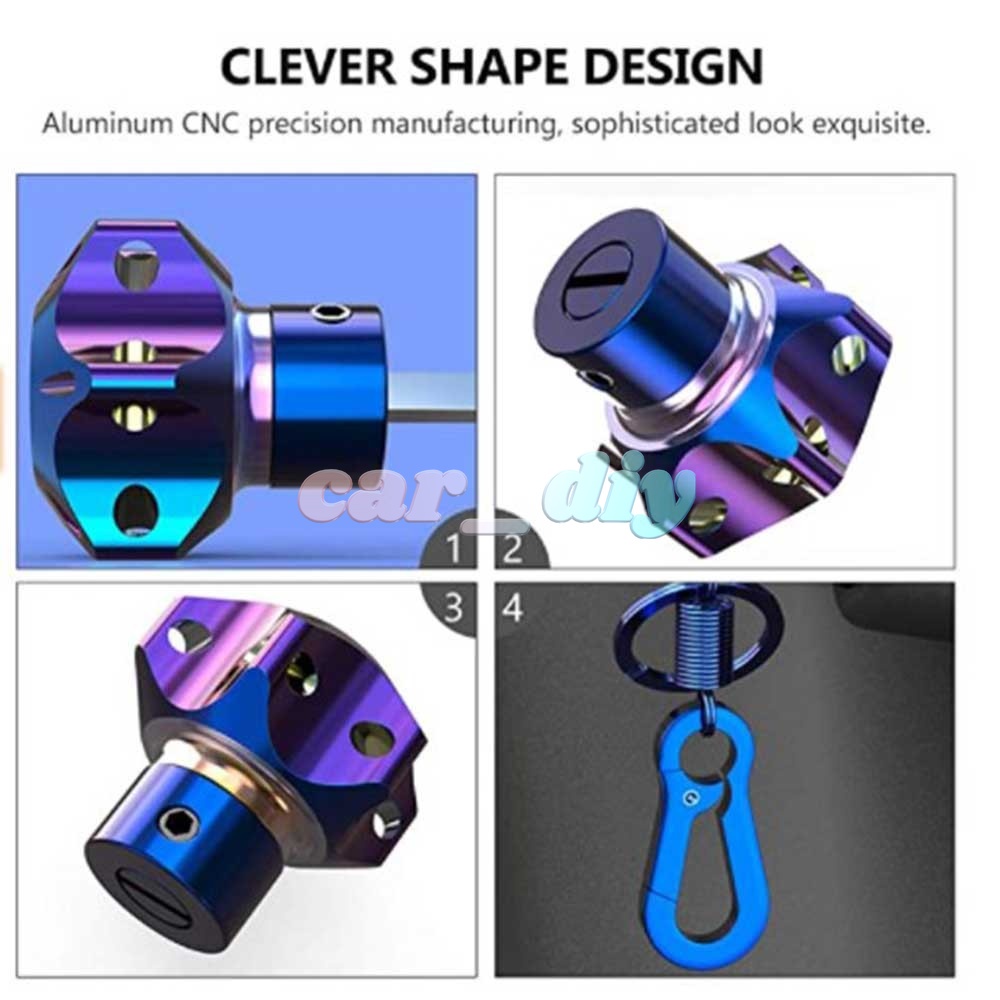 Vỏ Bọc Chìa Khóa CNC Bằng Titan Hình Lục Giác Màu Xanh Dương Cho Xe Mô Tô Cafe Racer