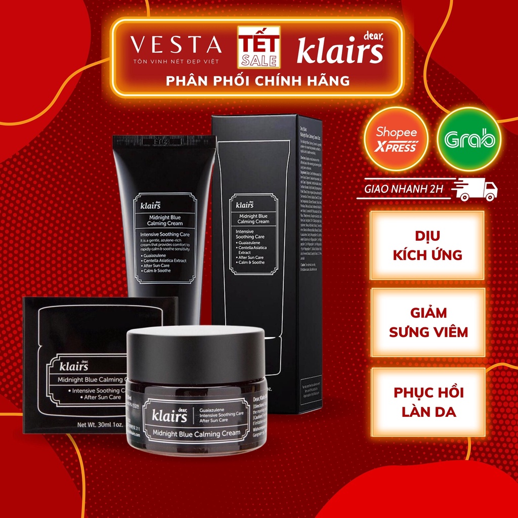 Kem Dưỡng Phục Hồi Da Klairs Midnight Blue Calming Cream