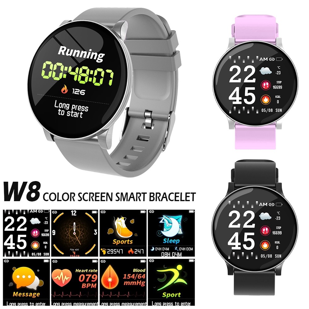 Đồng hồ thông minh W8 theo dõi sức khoẻ,chống nước