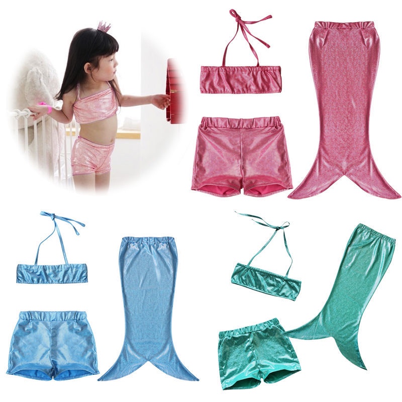 Bộ Đồ Bơi Hóa Trang Nàng Tiên Cá Xinh Xắn Dành Cho Bé Gái