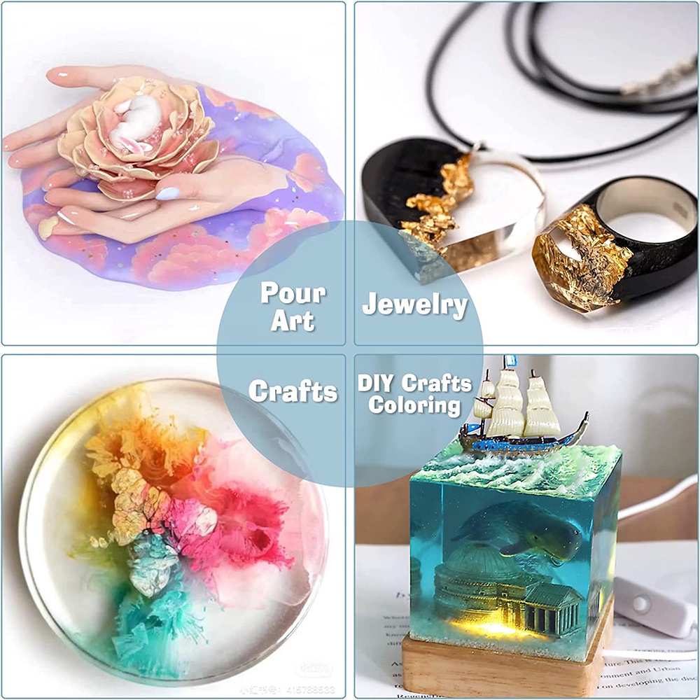 Bộ 24 Màu Sắc Sắc Tố Cao UV Resin Làm Bông Tai 3D