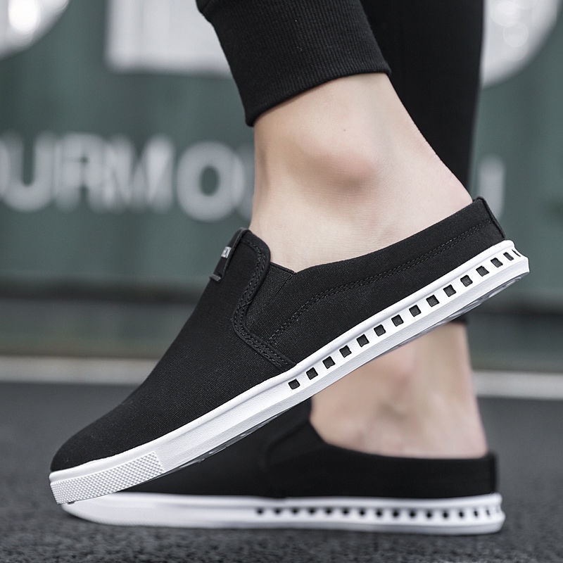 Giày Lười Canvas Thoáng Khí Phong Cách Hàn Quốc Cho Nam