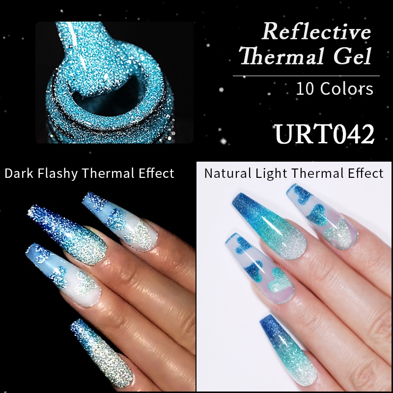 [Hàng mới về] Lọ gel sơn móng tay UR SUGAR màu sắc nhiệt lấp lánh phản quang 7.5ml nghệ thuật thời trang