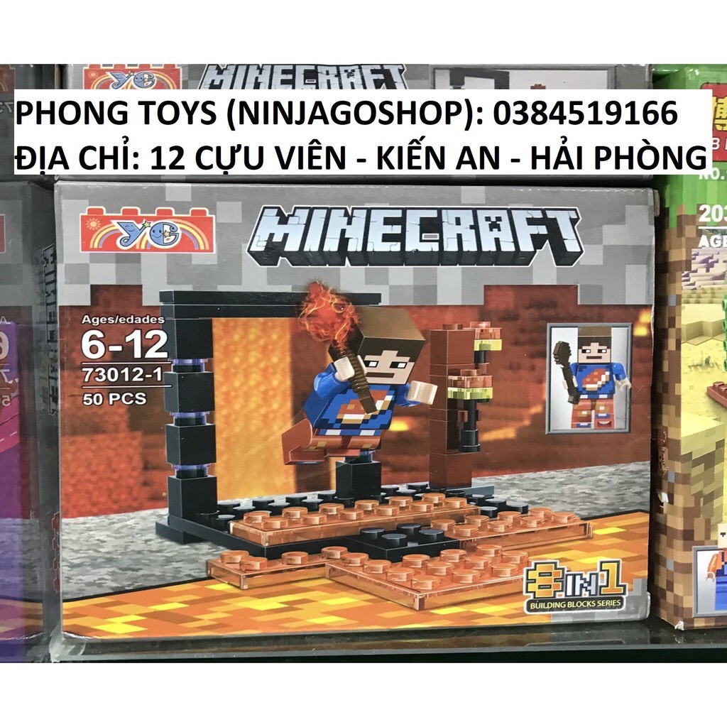 Lắp ráp xếp hình lego minecraft my world 73012 : Quá trình khai thác mỏ 50 mảnh