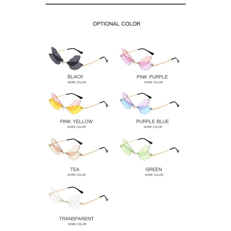 Kính Râm Hình Bướm Thiết Kế Xinh Xắn Hợp Thời Trang