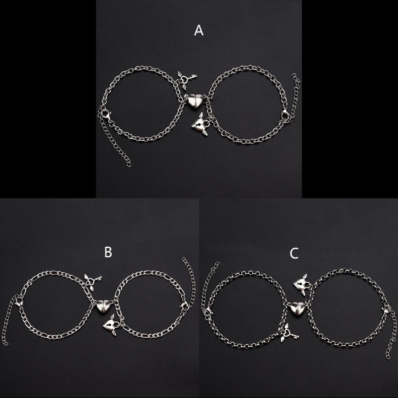 Bộ 2 Vòng Tay Nam Châm Bằng Thép Không Gỉ 4mm Cho Cặp Đôi