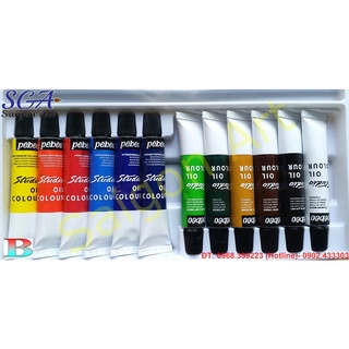 Bộ sơn dầu pebeo studio huile xl 12 màu x 12ml/tuýp