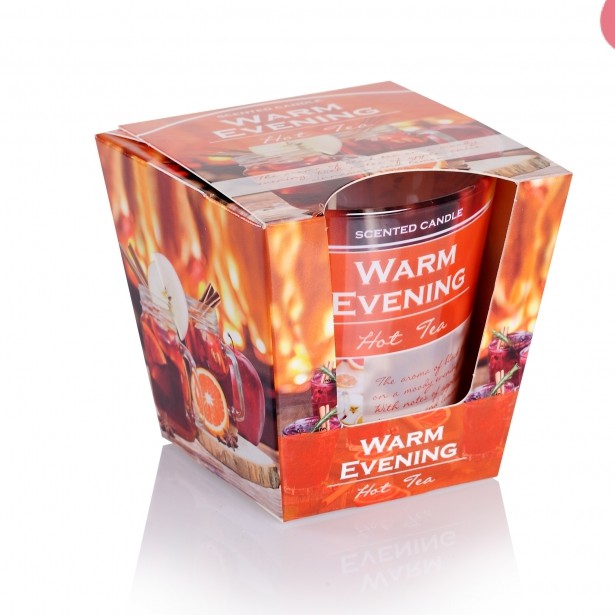 Ly nến thơm Bartek Candles BAT0456 Christmas Warm Evening 115g (Hương cam, quế, sơri)