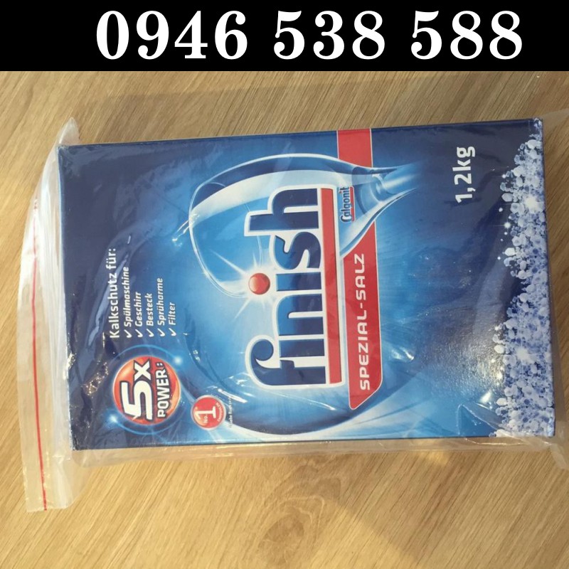 Combo 2 gói Muối rửa bát Finish 1.2kg