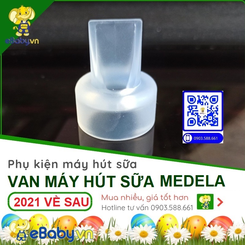 Van vàng máy hút sữa Medela Pump | Hàng Chính Hãng | Gioăng trắng và van nhựa dùng cho máy hút sữa Medela