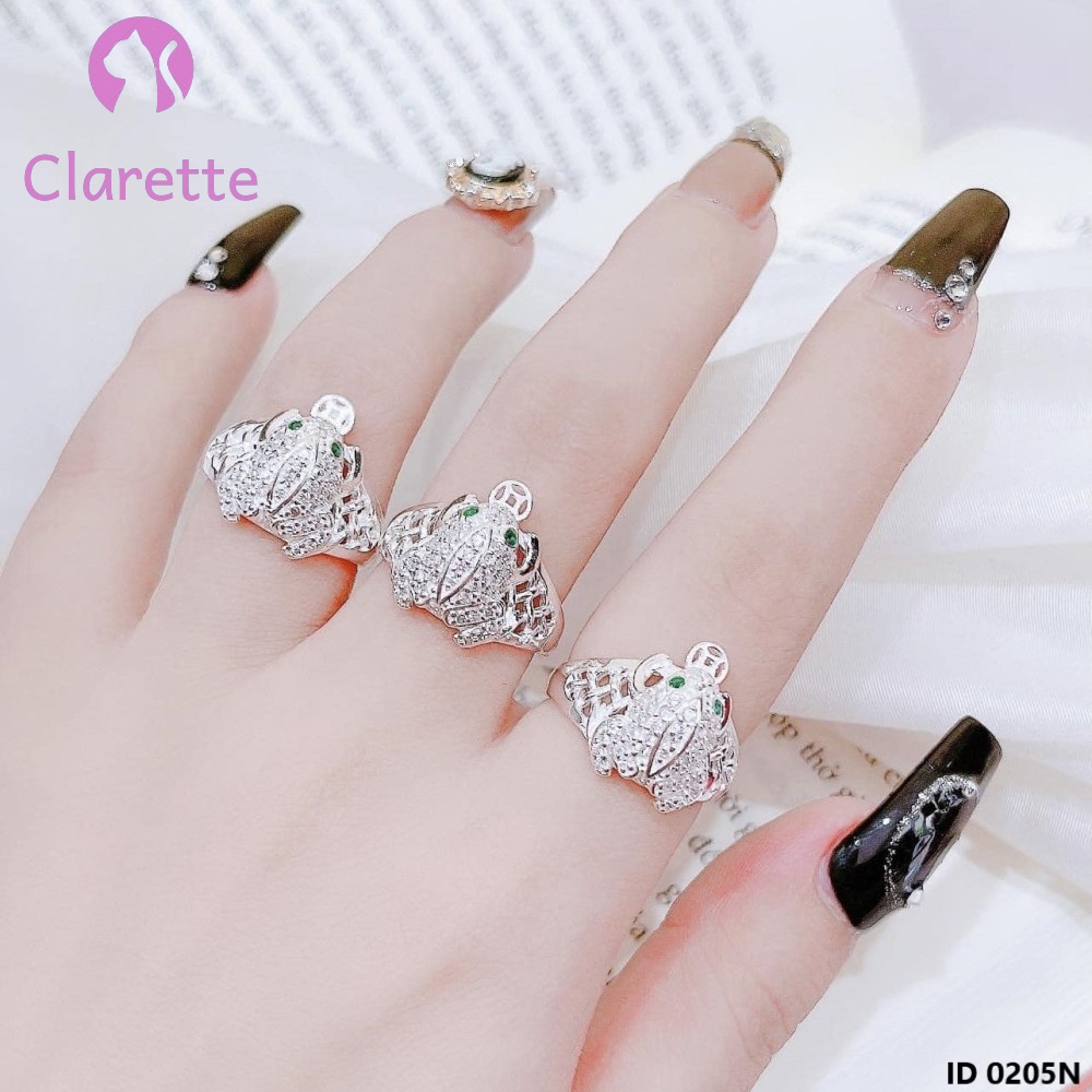 Nhẫn bạc hình cóc Clarette 0205N