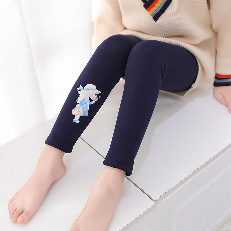 Quần Legging Dày Giữ Ấm Cho Bé Gái 2-11 Tuổi