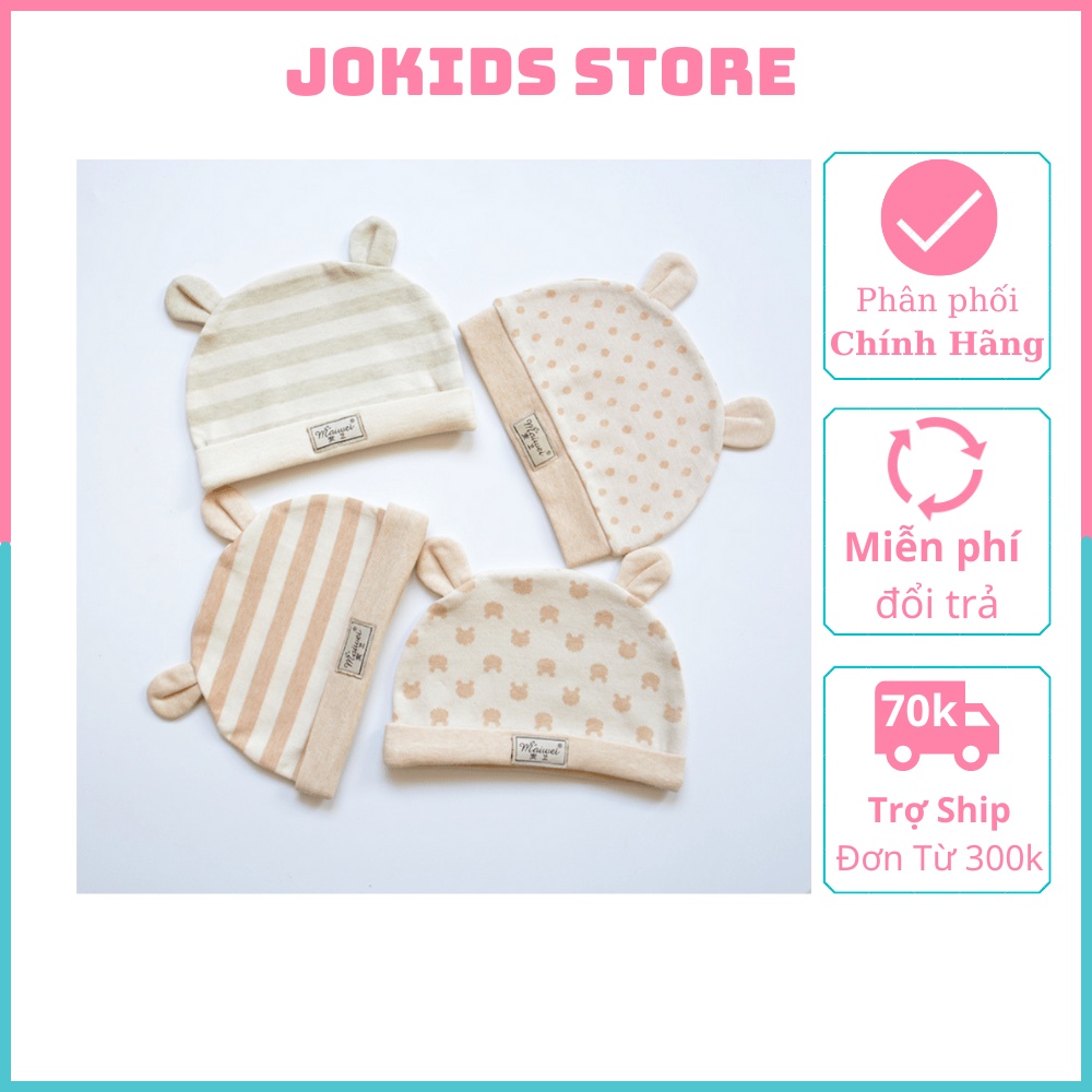 [HÀNG SẴN]Mũ che thóp cho bé sơ sinh, mũ cotton ORGIANIC cao cấp 100%không chất tẩy nhuộm an toàn cho bé giữ ấm đầu