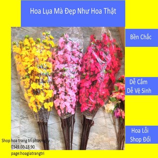 Hoa trang trí💖𝑭𝑹𝑬𝑬𝑺𝑯𝑰𝑷💖cành đào-cành mai vàng