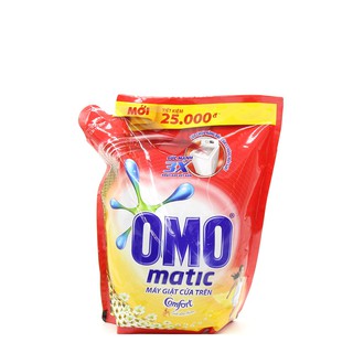 Nước Giặt Omo Matic Dùng Cho Máy Giặt Cửa Trên Hương Comfort Tinh Dầu Thơm Túi 2,4kg