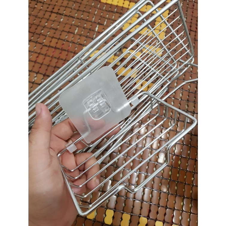 Khay đựng xà phòng dán tường inox không cần khoan đục, giá để xà bông tiện lợi cho phòng tắm - LixHome