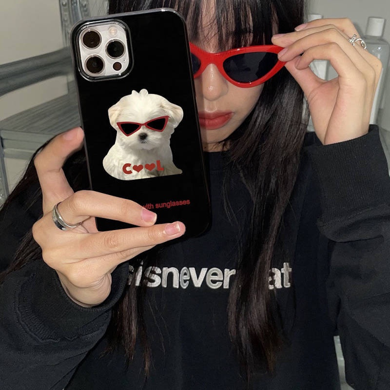 Niche Fashion Brand Cartoon Dog 14 Suitable for 13Promax Phone Case Iphone12 Apple 11 Black XR Female 8P 8qYN