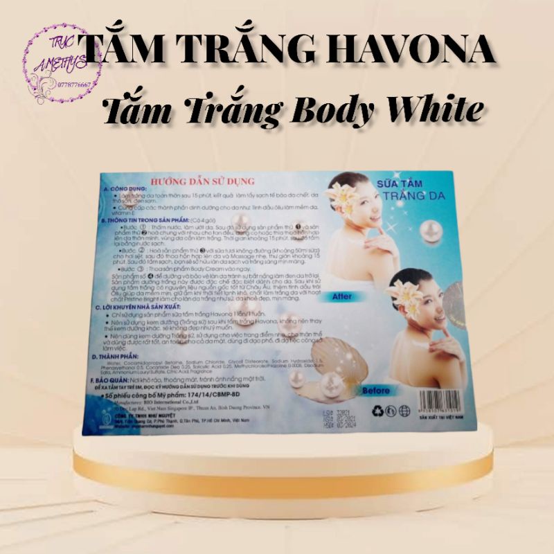 COMBO 5 HỘP TẮM TRẮNG TOÀN THÂN HAVONA BODY WHITE