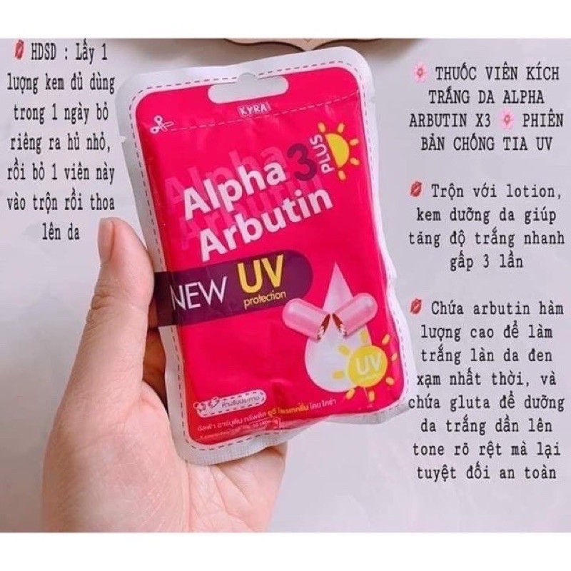 10 viên kích trắng alpha arbutin