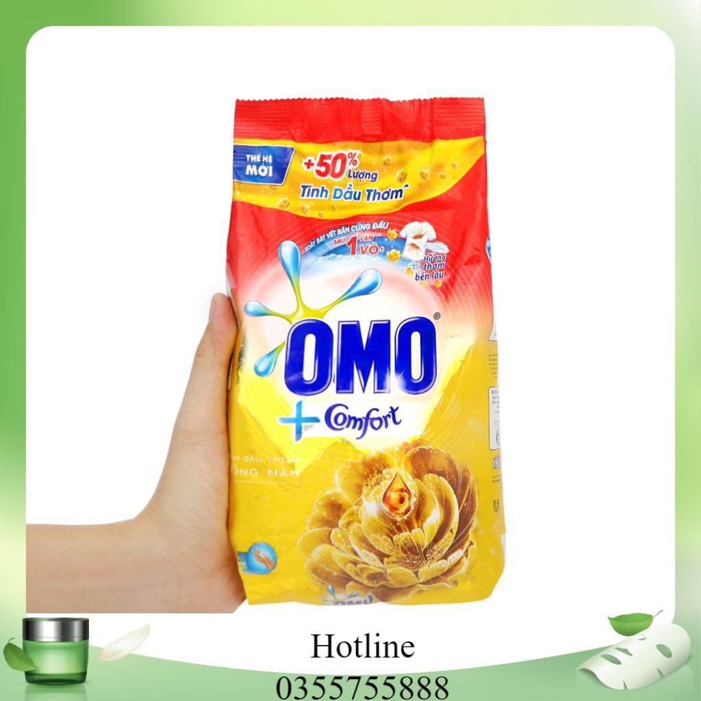 Bột giặt OMO Comfort Tinh Dầu Thơm Nồng Nàn Vàng Giặt Tay 720 g