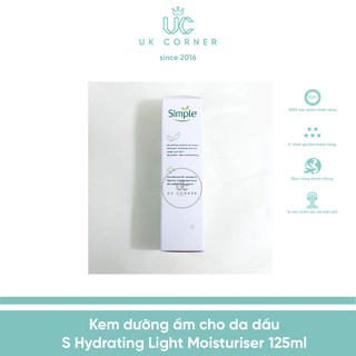 [Bill UK] Kem dưỡng cấp nước Simple Hydrating Light Moisturiser (da dầu)