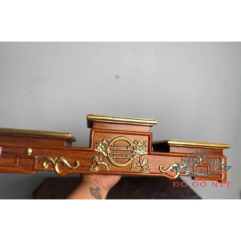 Đế tam sơn gỗ hương-Tam cấp gỗ-Bục tam cấp