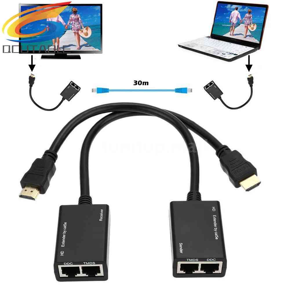 Bộ Khuếch Đại Tín Hiệu HDMI Trên RJ45 CAT5e CAT6 UTP LAN Ethernet Balun 1080p 3D