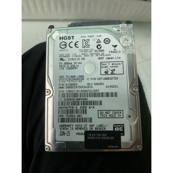 xác hdd laptop hgst ổ cứng lỗi hgst 1000gb 7k1000-1000 lấy board vỏ cứu data