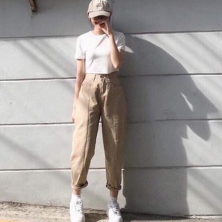 quần baggy kaki khóa 1 ly