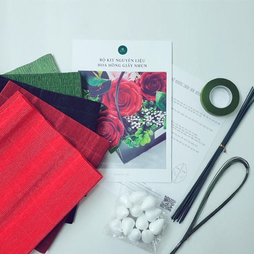 ✅  Cuộn Giấy Nhún Làm Hoa - Gói Quà