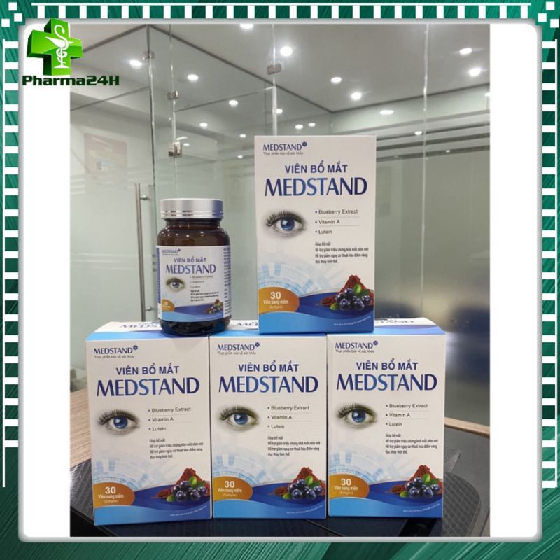 Viên uống bổ mắt MEDSTAND. Hỗ trợ giảm triệu chứng khô mắt,mỏi mắt. người bị thoái hoá điểm vàng,đục thủy tinh thể