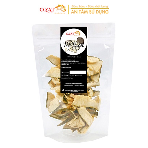 Vỏ bưởi sấy khô O.ZAT Food 100g - duy trì độ ẩm trong da bảo vệ da không bị khô nếp nhăn giảm ho thải độc tố
