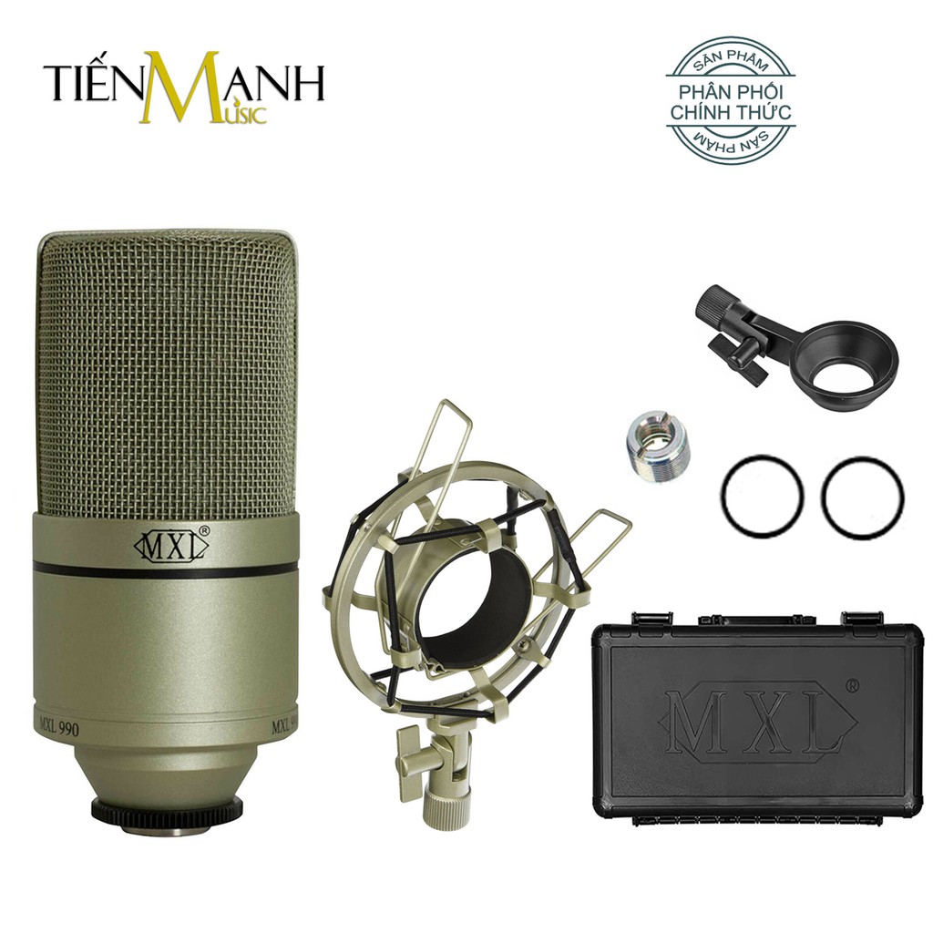 MXL 990 Mic Condenser Thu Âm Phòng Studio, Micro Biểu Diễn Chuyên Nghiệp Microphone Recording Kit Cardioid MXL990