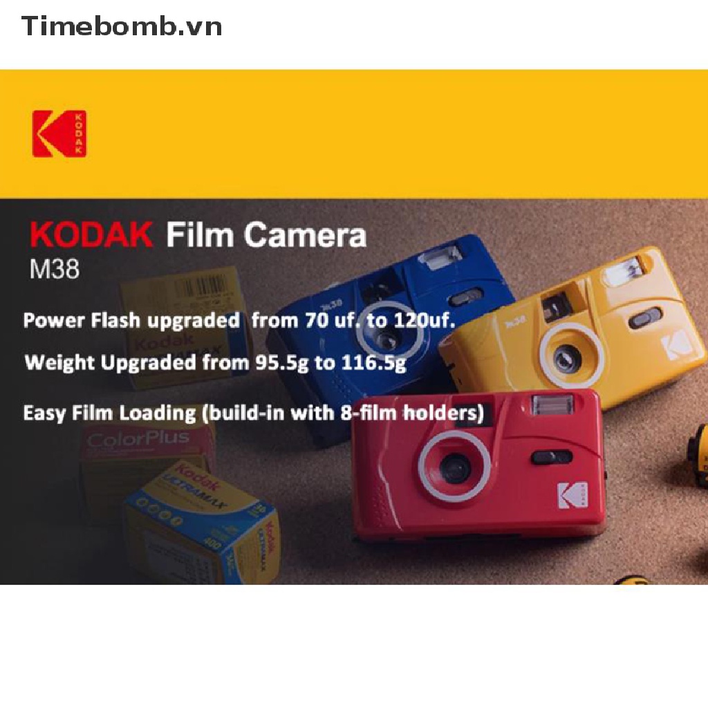 Máy Ảnh Phim Cổ Điển Kodak M35 35mm Có Thể Tái Sử Dụng