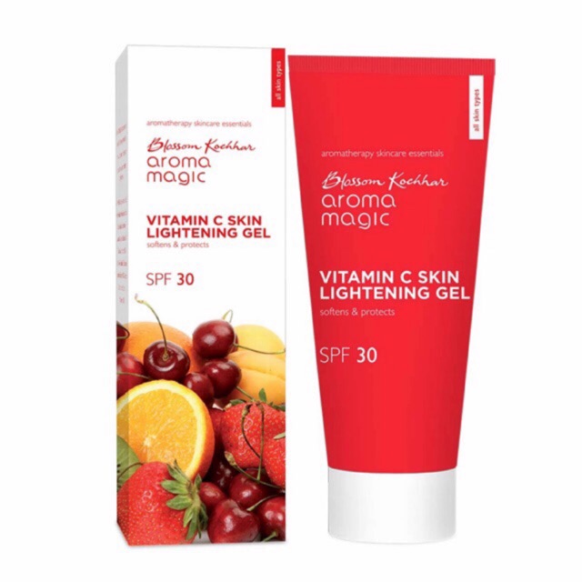 Kem dưỡng sáng da và chống nắng Aroma Magic - Vitamin C Skin Lightening Gel - 100g - Nhập Khẩu Chính Hãng Ấn Độ