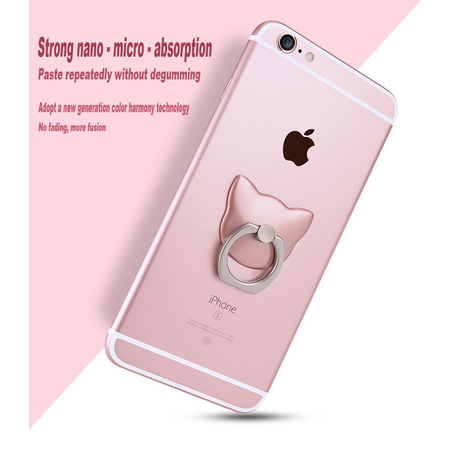 Bộ 2 giá đỡ nhẫn kim loại xoay 360 độ tiện dụng cho điện thoại | BigBuy360 - bigbuy360.vn