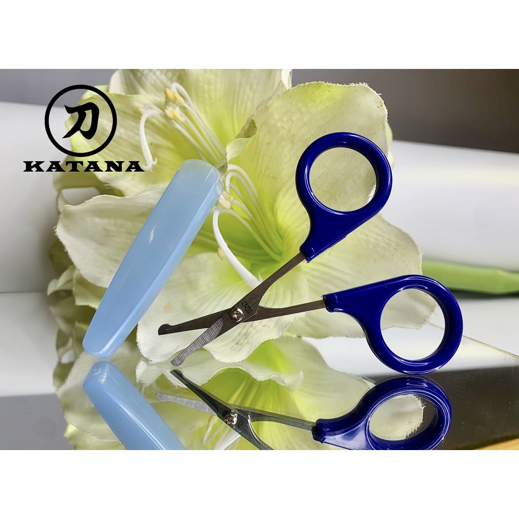Kéo cắt lông mũi Nhật KAI HL0453  lưỡi tròn an toàn - BH 12 tháng 1 ĐỔI 1