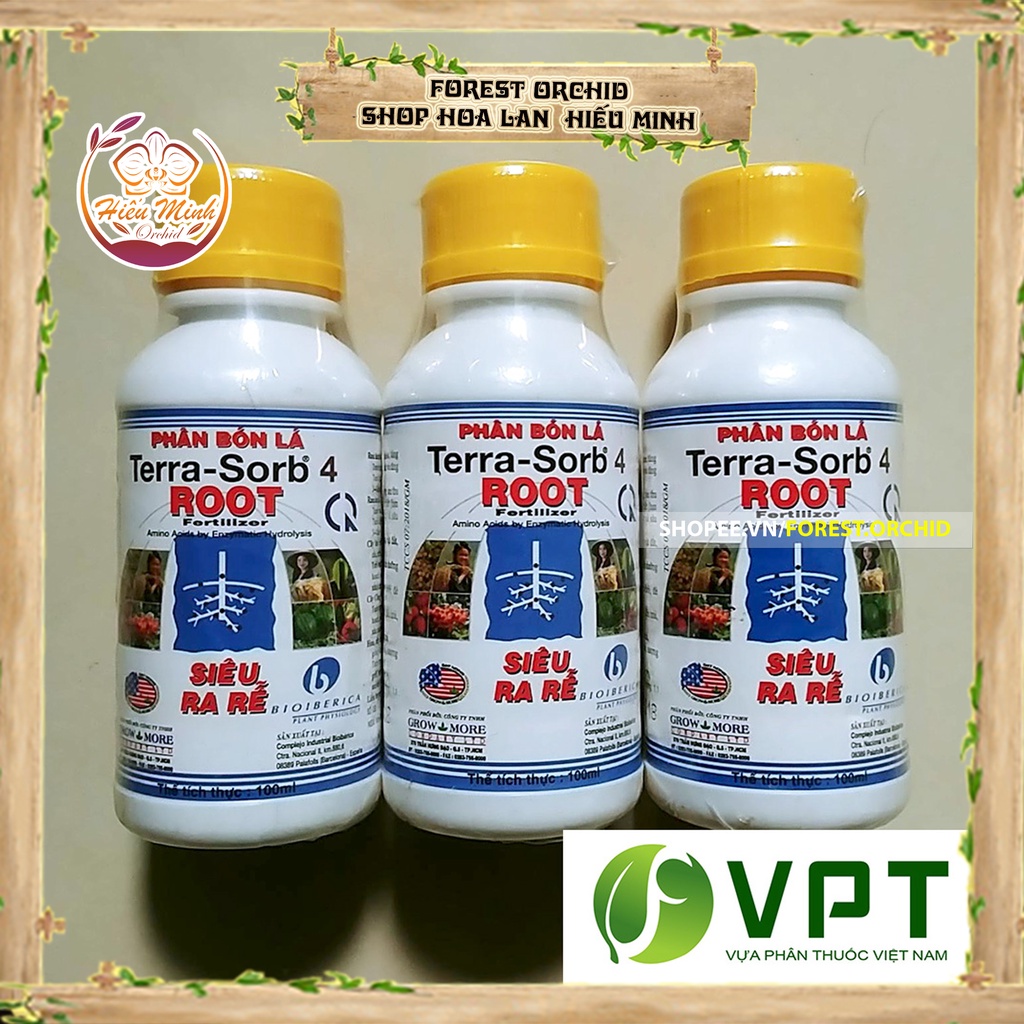 Terra Sorb 4, Phân Bón Lá Siêu Ra Rễ cho Hoa Lan loại TỐT Làm cây cảnh và hạt giống, Bền, Đẹp, Xanh, Sống, Chất Lượng