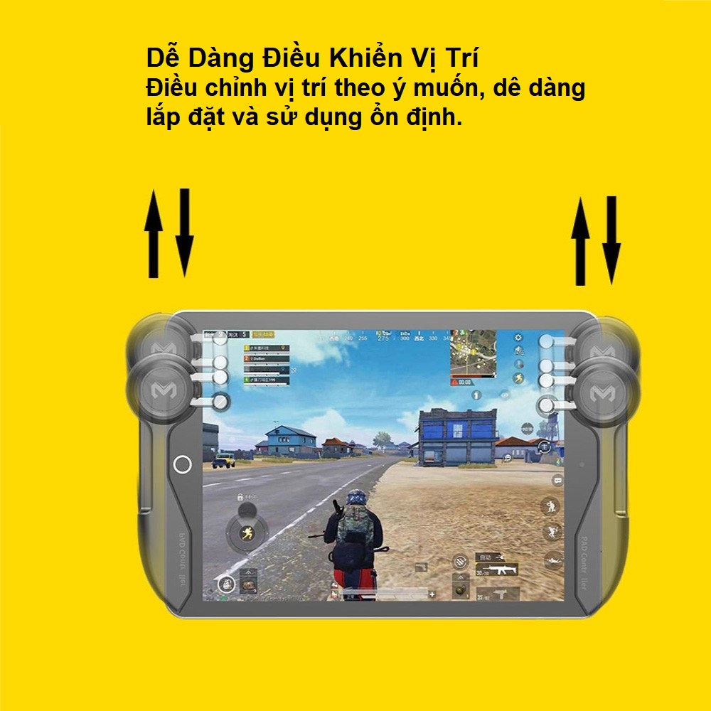 Tay cầm chơi game iPad,Tablet  Memo Autotap chơi PUBG/FreeFire/ROS 6 ngón siêu nhạy cho máy tính bảng Ipad gaming.