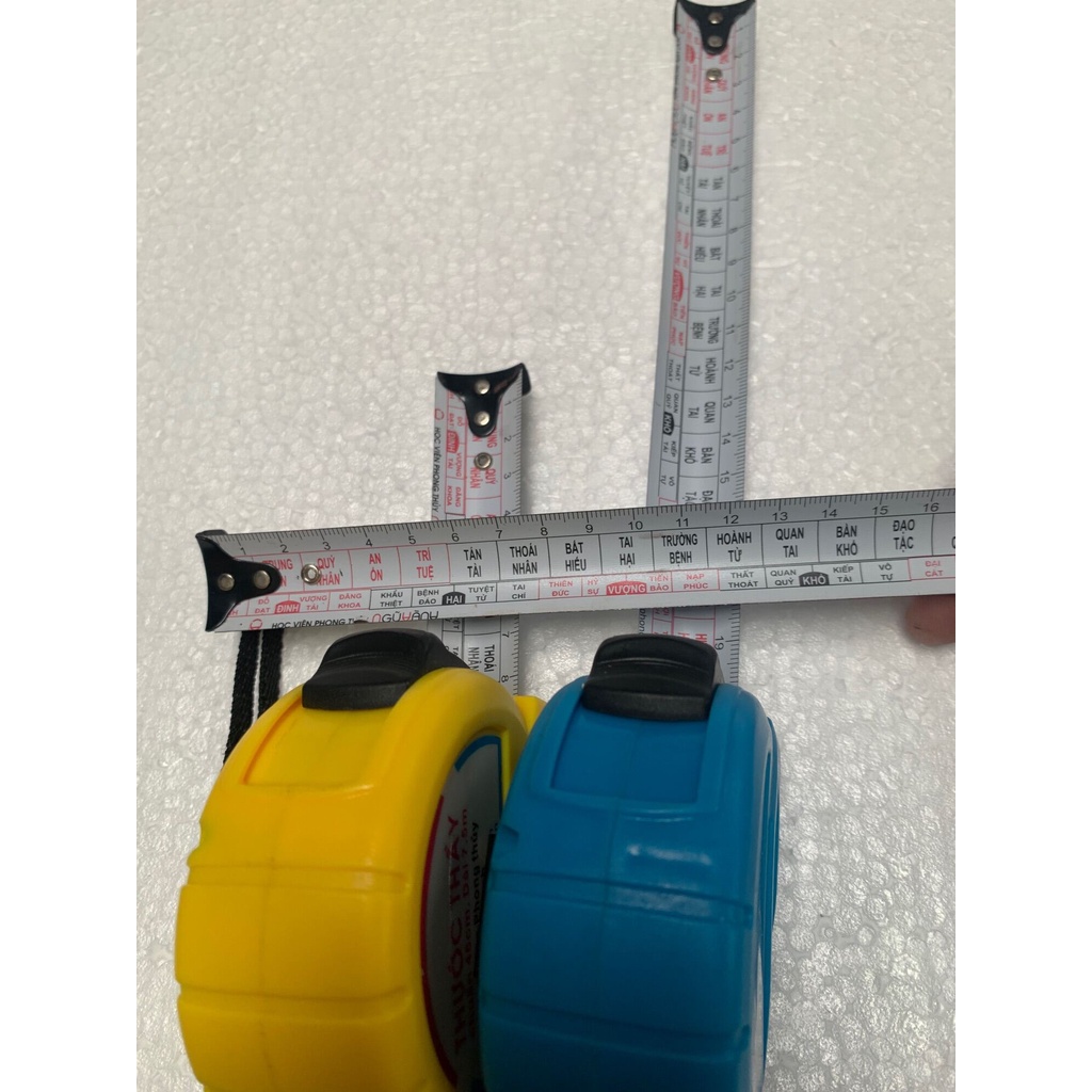 Thước dây cuộn lỗ ban dài 7,5M-Thước thầy Phong Thuỷ- Thước dây cuộn(bản thước to 2.2mm)giao màu ngẫu nhiên