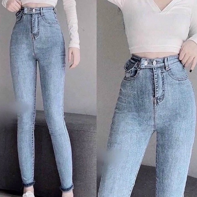Quần Jean Nữ cao cấp túi kiểu lưng cao ôm body đẹp vải co dãn cao cấp-Black Fashion Shop-qn610
