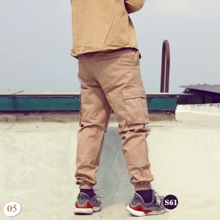 Quần Jogger Kaki túi hộp