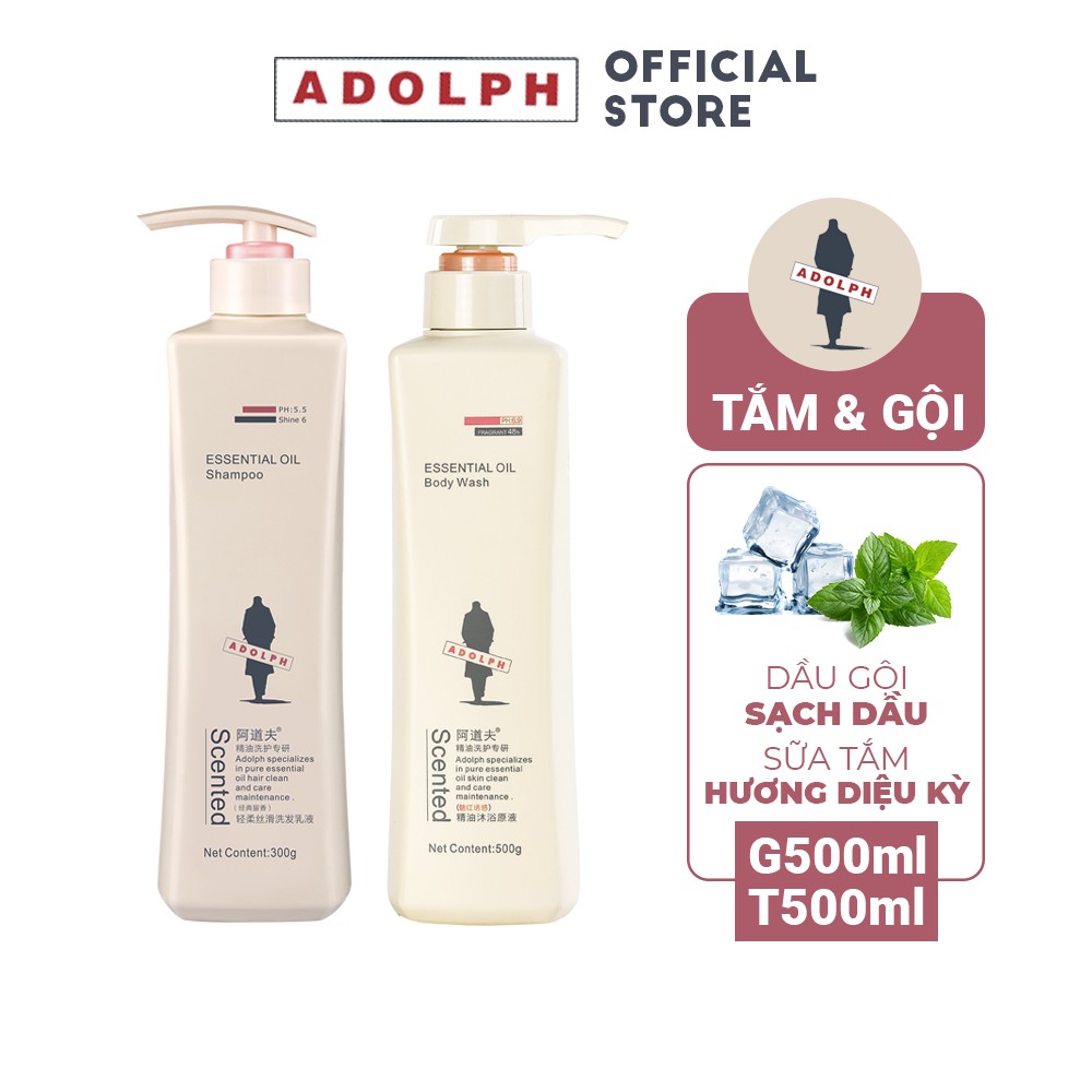 Combo Dầu Gội Sạch Dầu Sảng Khoái 500gr Và Sữa Tắm Tinh Dầu 500gr