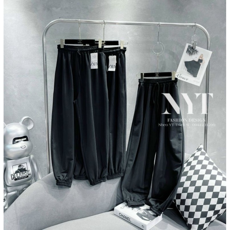 quần vải tăm bo gấu cạp chun lưng cao hot hit cho các chị yêu